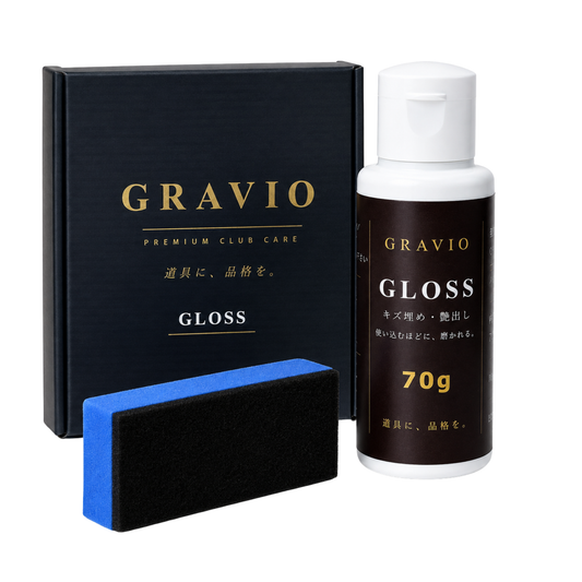 GRAVIO GLOSS｜ゴルフクラブ 傷消し・艶出しクリーム 70g（スポンジ付き）